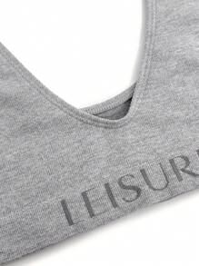 Ocili Ocili Débardeur De Soutien-gorge Sans Couture Pour Femmes Avec Détail De Lettres Et Bretelles Lingerie