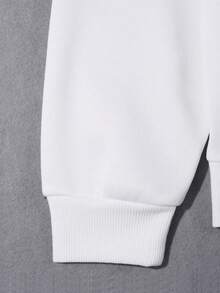 Hoodie De Bolsillo Canguro Con Estampado De Árbol De Coco Para Hombre - Blanco - Ver 6