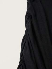 SHEIN ICON Của phụ nữ Kích thước lớn Quây Đầm Với Chữ cái In - màu đen - Xem 5