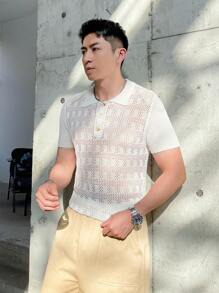Manfinity Chillmode Men's Casual Knitwear - White - View 6