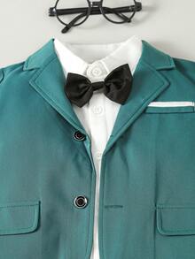 Traje De Caballero Para Bebé, Incluye Chaqueta Y Pantalón (camisa No Incluida) - Verde - Ver 3