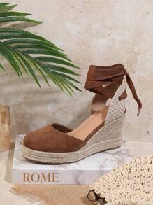 SHUZIA Zapatos de plataforma con cuña y suela gruesa para mujeres - Regalos de Año Nuevo, Día de San Valentín y verano - Camel - Ver 3