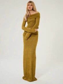 MUSERA Women's Solid Color Ribbed Knit Skirt Elegant Summer Sexy Party - Mint Green - View 5