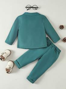 Traje De Caballero Para Bebé, Incluye Chaqueta Y Pantalón (camisa No Incluida) - Verde - Ver 2