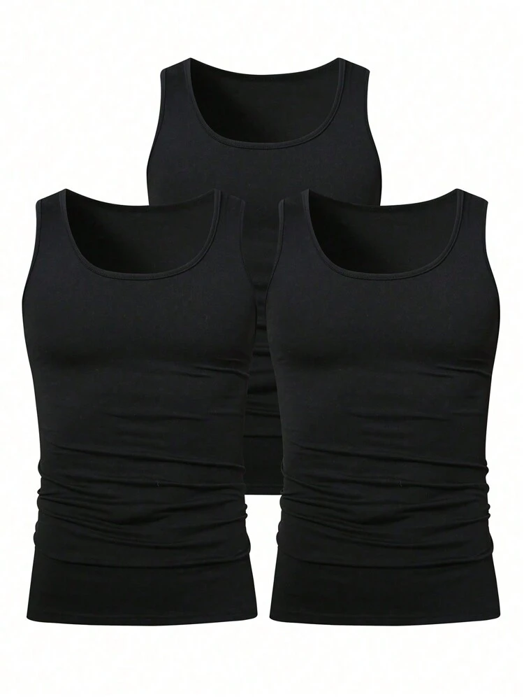 Men's Solid Color Tank Tops, Multiple Pieces
