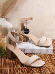 SHUZIA Sandalias De Tacón Alto De Moda Y Versátiles De Talla Grande