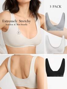 Ocili Ocili Débardeur De Soutien-gorge Sans Couture Pour Femmes Avec Détail De Lettres Et Bretelles Lingerie