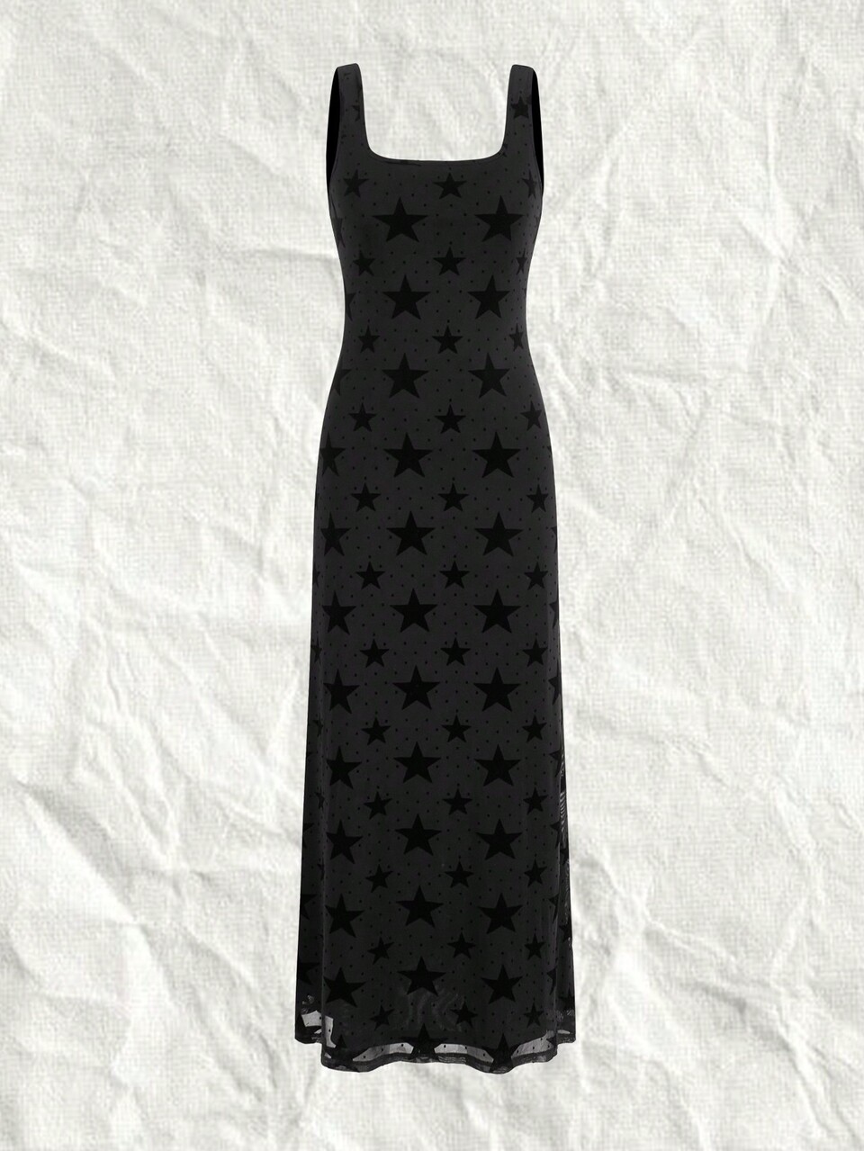 Black Mesh Embroidered Ladies' Bodycon Dress