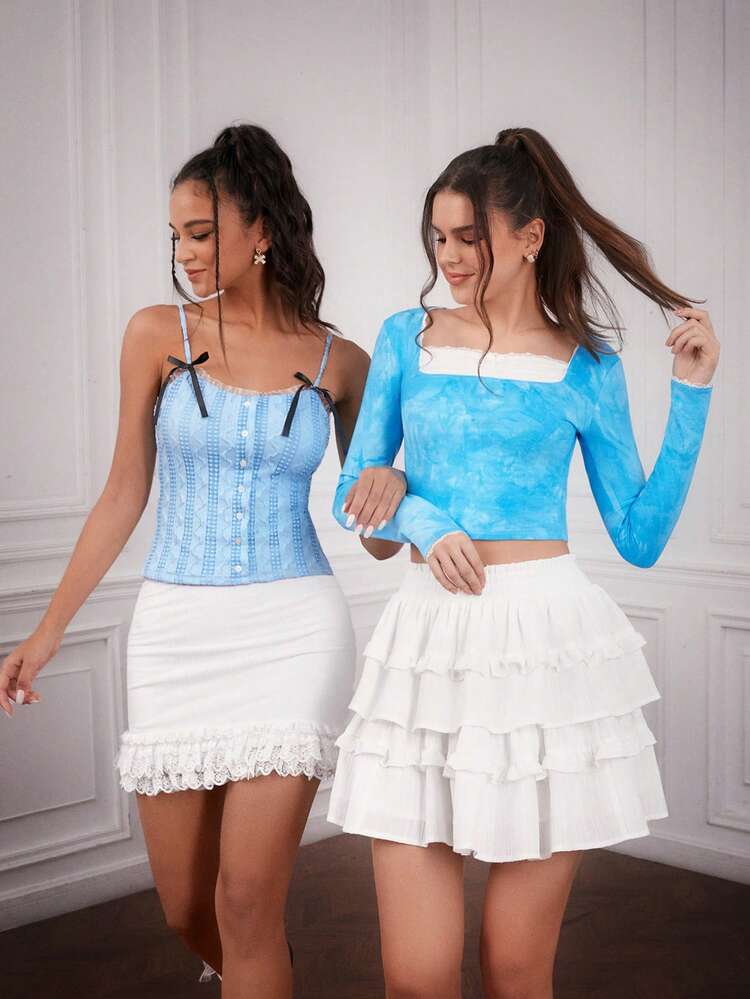 Ladies' Tie-Dye Cropped T-Shirt