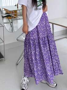 DAZY Váy dài in hình nữ - Màu tím - Xem 7