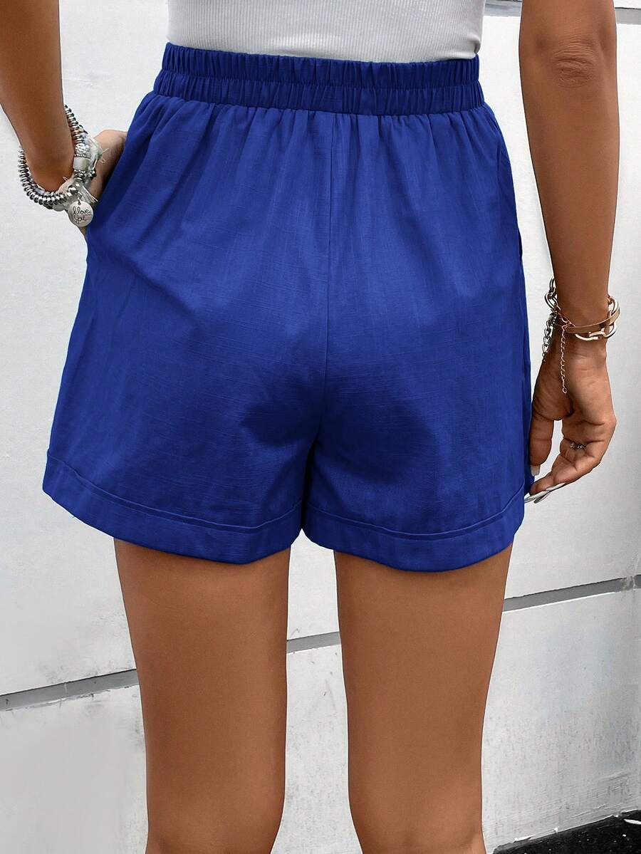 SHEIN LUNE Women's Woven Short Shorts Without Elastic SHEIN EUR