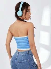 SHEIN Qutie 女士無袖針織窄頭帶肩帶上衣