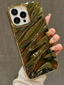 Glittering Oil Coated Drop-Proof Phone Case Compatible With IPhone - Gold - View 4