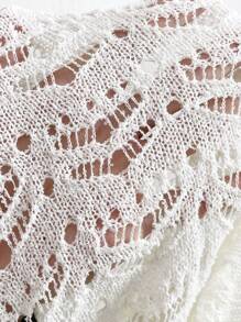 Allurite Plus Size Hollow Out Knitted Sweater Dress