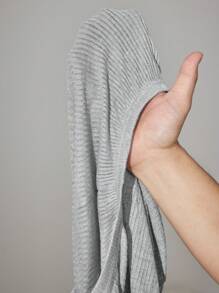 溜冰用斜口口袋鬆緊針織褲 - 灰色 - 查看 7