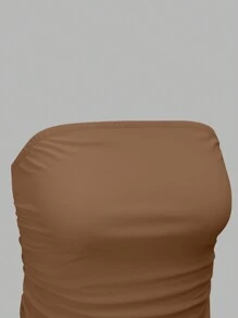 SHEIN LUNE Conjunto De Tops Sin Tirantes De Color Sólido De 3 Piezas Para Mujer - Multicolor - Ver 6