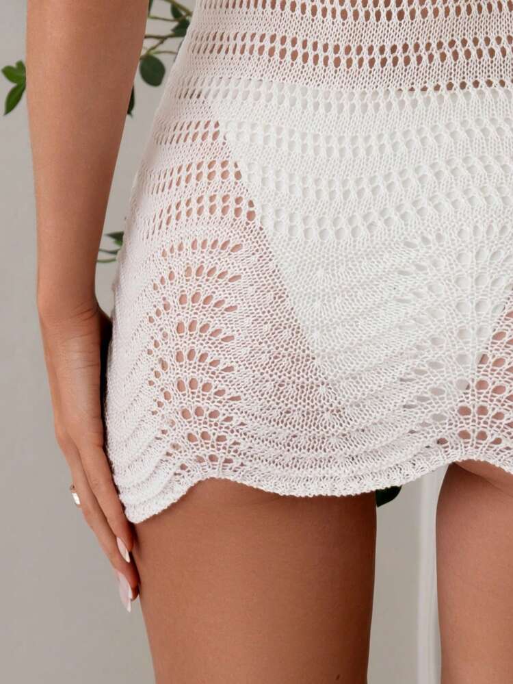 Vacation Style Women's Halter Neck Cover-Up Shirt Summer