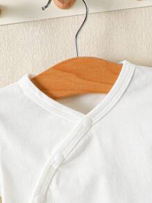 SHEIN 5入組可愛嬰兒男童家居服套裝,包括長袖、長褲、披風開領吊帶裝和帽子 - 彩色 - 查看 5