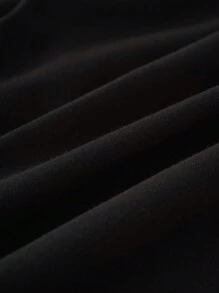 Mulvari 女士寬鬆休閒短袖t恤,簡約月亮圖案,圓領設計 - 黑色 - 查看 5