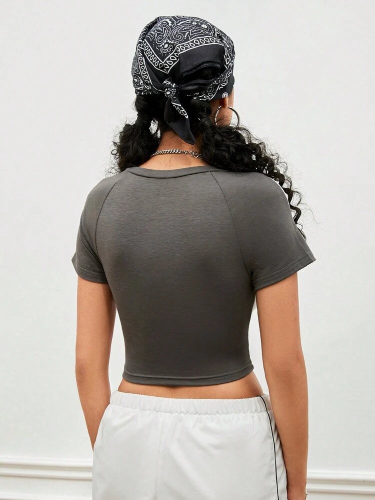 Women's Shortened Sporty Moto T-Shirt