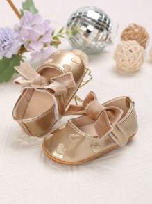 1 雙舒適百搭時尚金色嬰兒平底鞋 - 金色 - 查看 5