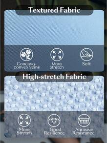 SHEIN Swim 夏季女士纯色泳衣套装音乐节 - 藍色 - 查看 7