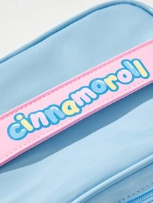 HELLO KITTY AND FRIENDS | SHEIN 卡通圖案印花半透明便攜化妝包 - 淺藍色 - 查看 7