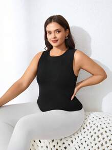 Gameset SHEIN Sport Plus Size Women's Tight Sports Tank Top With Front Mobile Phone Pocket