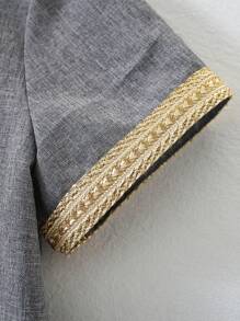 SHEIN Leap Crew 2入組少年休閒格子襯衫和短褲,柔軟透氣舒適,適用於春夏季節,時尚簡約 - 灰色 - 查看 6