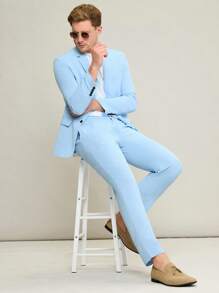 Manfinity VCAY Men's Casual Woven Two-Piece Suit