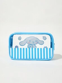 HELLO KITTY AND FRIENDS | SHEIN 可愛卡通印花半透明化妝包 - 淺藍色 - 查看 4