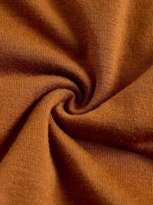 SHEIN Sports Solid Color Criss-Cross Wrap Outdoor T-Shirt