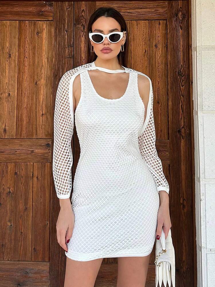 Hollow Out Beach Dress Set #Easter Fall Cloth For Women