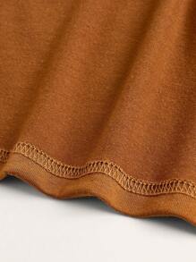 SHEIN Sports Solid Color Criss-Cross Wrap Outdoor T-Shirt