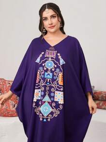 Al Najma Baju Arab Ukuran Plus Bunga Modest - MultiWarna - View 4