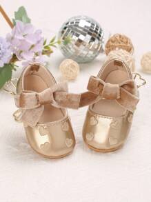 1 雙舒適百搭時尚金色嬰兒平底鞋 - 金色 - 查看 1