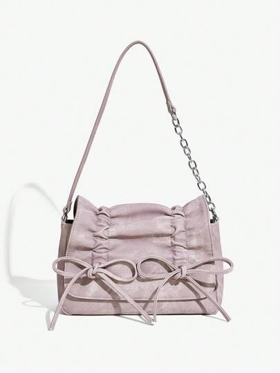 SHEIN ICON Women's Shoulder Bag, Y2K Bag, Pink Street Bag With Denim Effect, Ideal For Teenagers Valentines