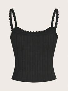 SHEIN EZwear 多件装女士纯色蝴蝶结装饰休闲吊带背心 - 紅色 - 查看 6