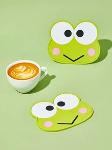 HELLO KITTY AND FRIENDS | SHEIN 1 件卡通青蛙設計杯墊