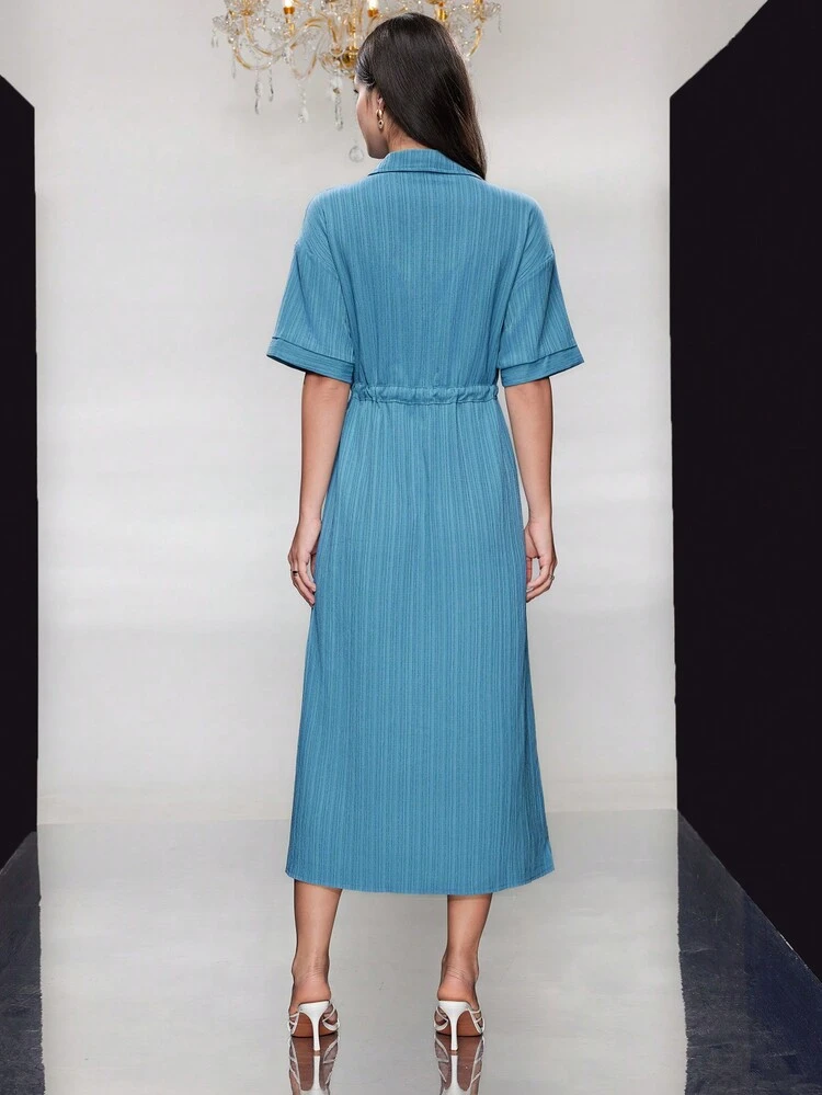 Women's Textured Shirt Dress