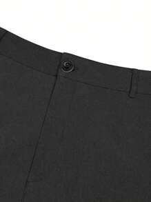 Calvornis Hombres Pantalones de traje unicolor con bolsillo oblicuo - Gris - Ver 4