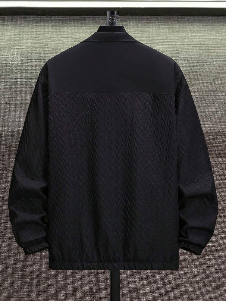 Men's Solid Color Zipper Jacket