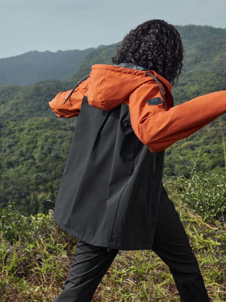 Women's Outdoor Hooded Color-Block Insulated Jacket