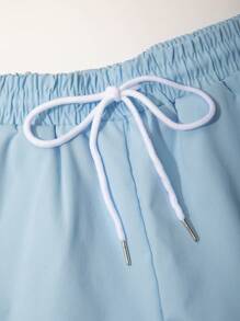 Manfinity RSRT 2pcs/Set Men's Coconut Tree Printed Short-Sleeve Shirt - Baby Blue - View 6