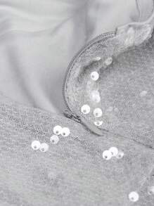 SHEIN Unity Vestido De Cuerpo Ajustado Sin Tirantes Con Brillos