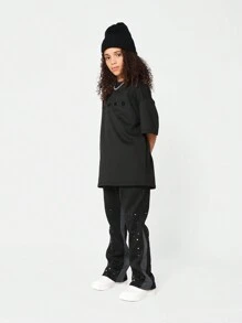 SUMWON T-shirt premium oversize avec imprimé floqué pour préadolescentes