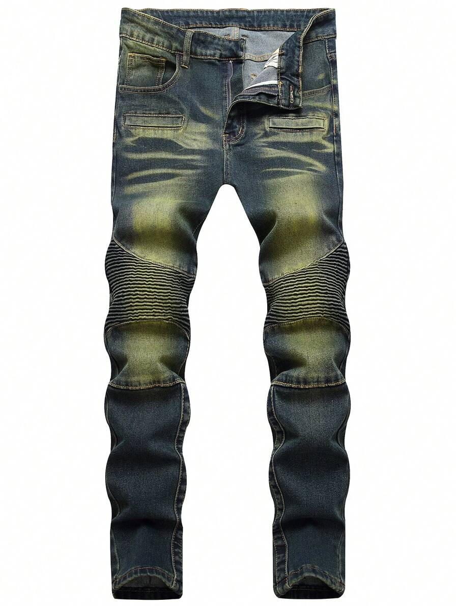 男士牛仔褲 - 中等水洗藍 - 查看 1