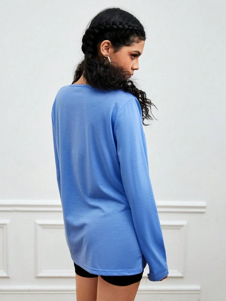 Women's Solid Color Simple Sports T-Shirt,Women Tennis Outfit