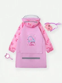 Girls' Raincoat For Teenagers - Pink - View 2