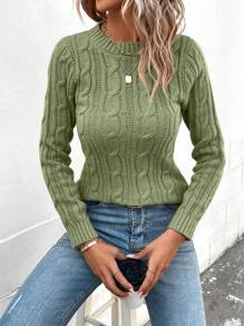 EMERY ROSE pull en tricot de couleur unie pour femmes, pull tricoté pour l'automne et l'hiver - Multicolore - Voir 6
